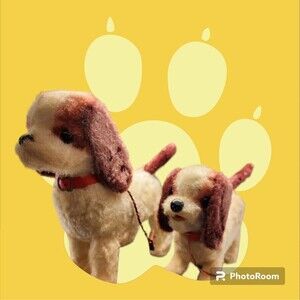 VTG 1950s LineMar Japan Battery Walking Puppy Dogs Lot of 2 No Remote Controls